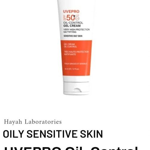 Uvepro oily sensitive skin SPF 50 gel-cream